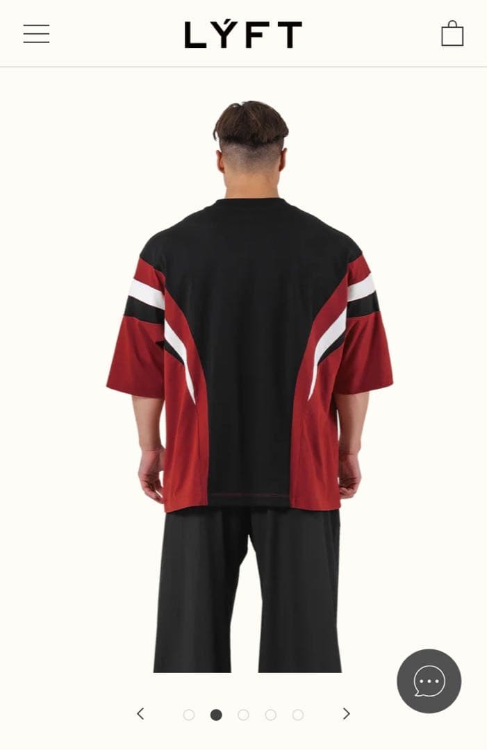 ROUND PATTERN EXTRA BIG T-SHIRT RED Sサイズ