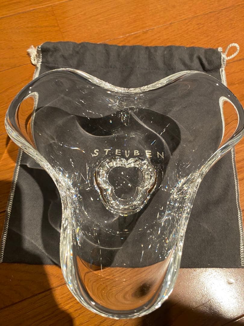 STEUBEN クリスタル　ペーパーウェイト　入れ物　セット