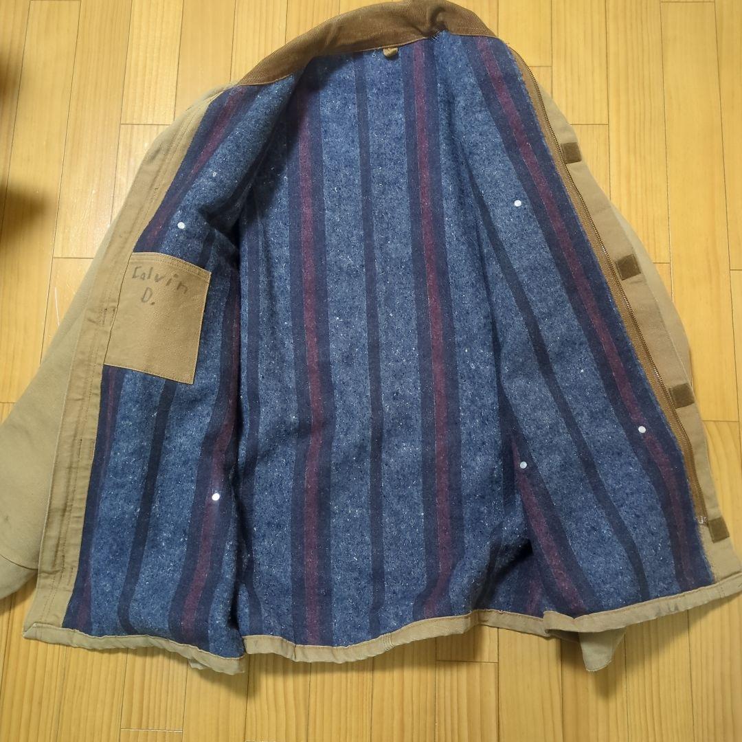 80sCarharttミシガンチョアコート　STUSSY元ネタ　ジップ仕様