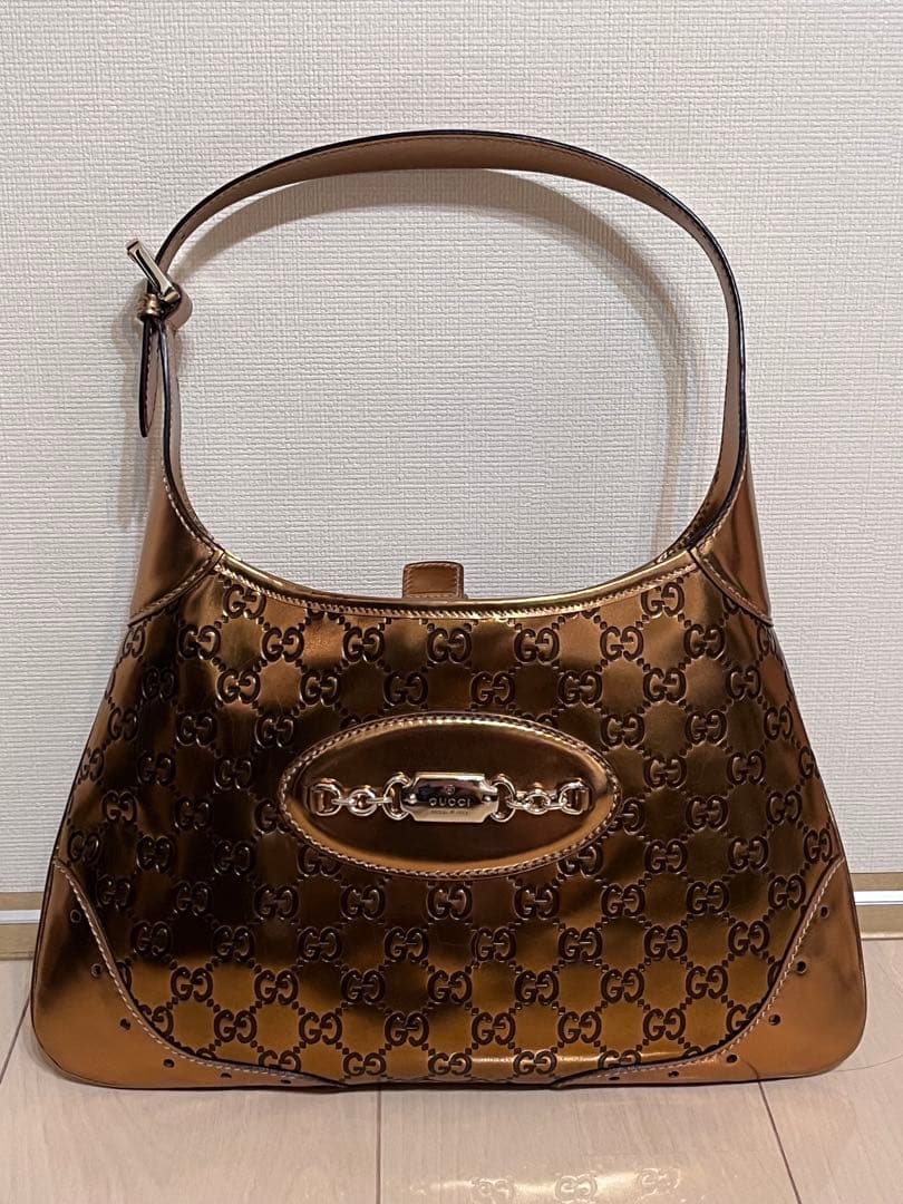 GUCCI ブロンズ ショルダーバッグ