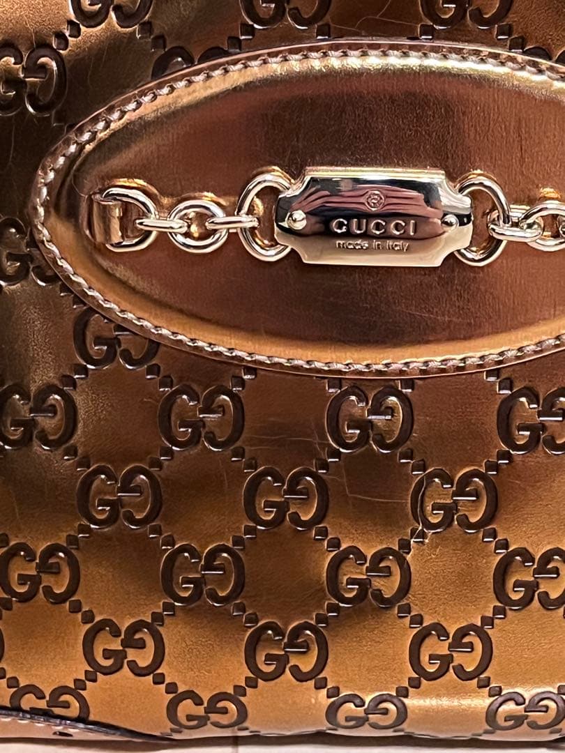 GUCCI ブロンズ ショルダーバッグ