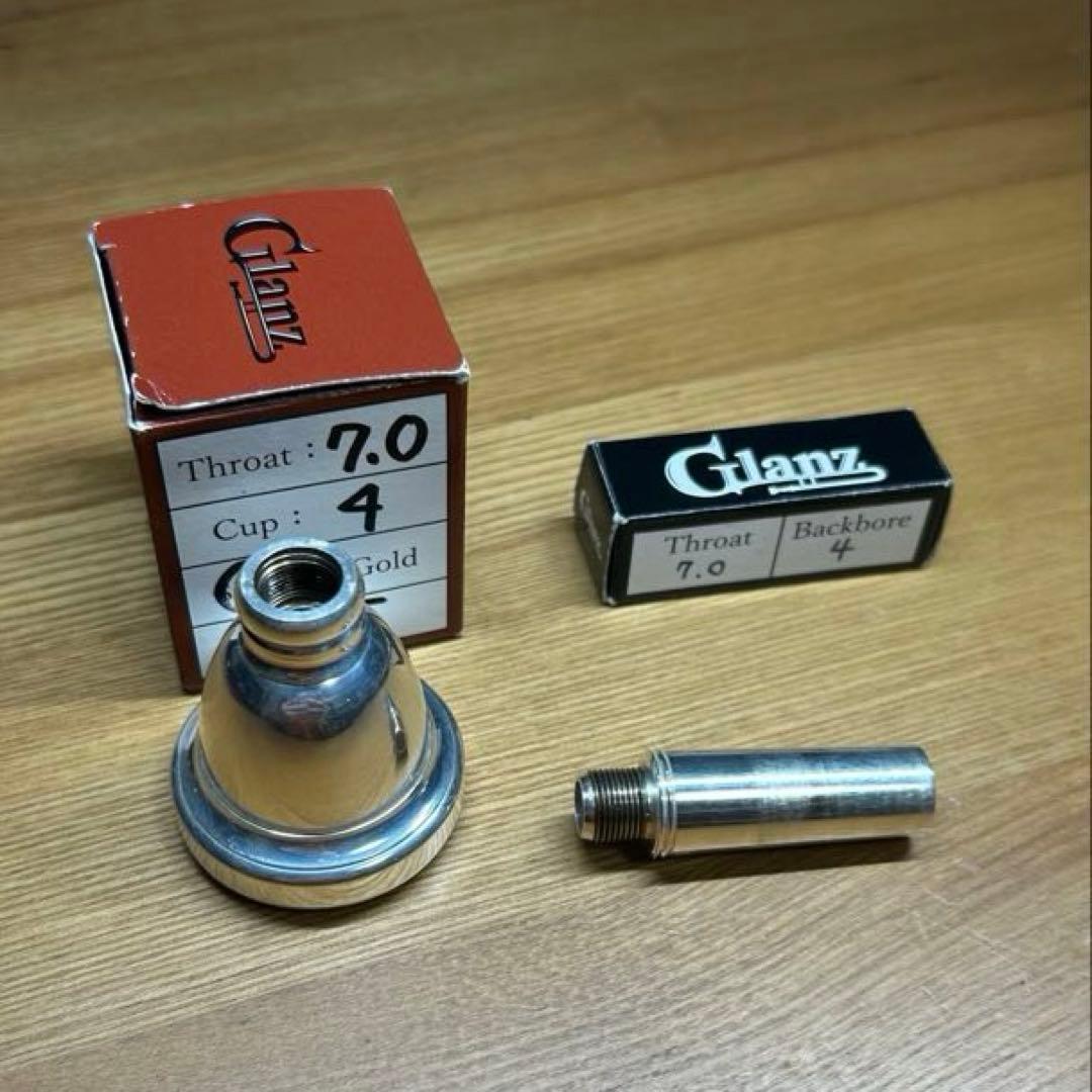 Glanzトロンボーンマウスピース カップ4番、スロート7mm、4番