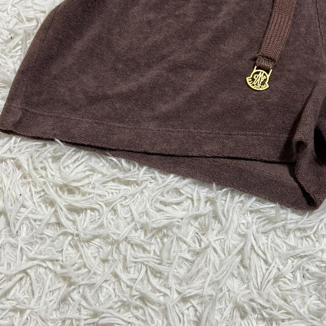 良品✨モンクレール 半袖オールインワン パイル地 パーカー ブラウン