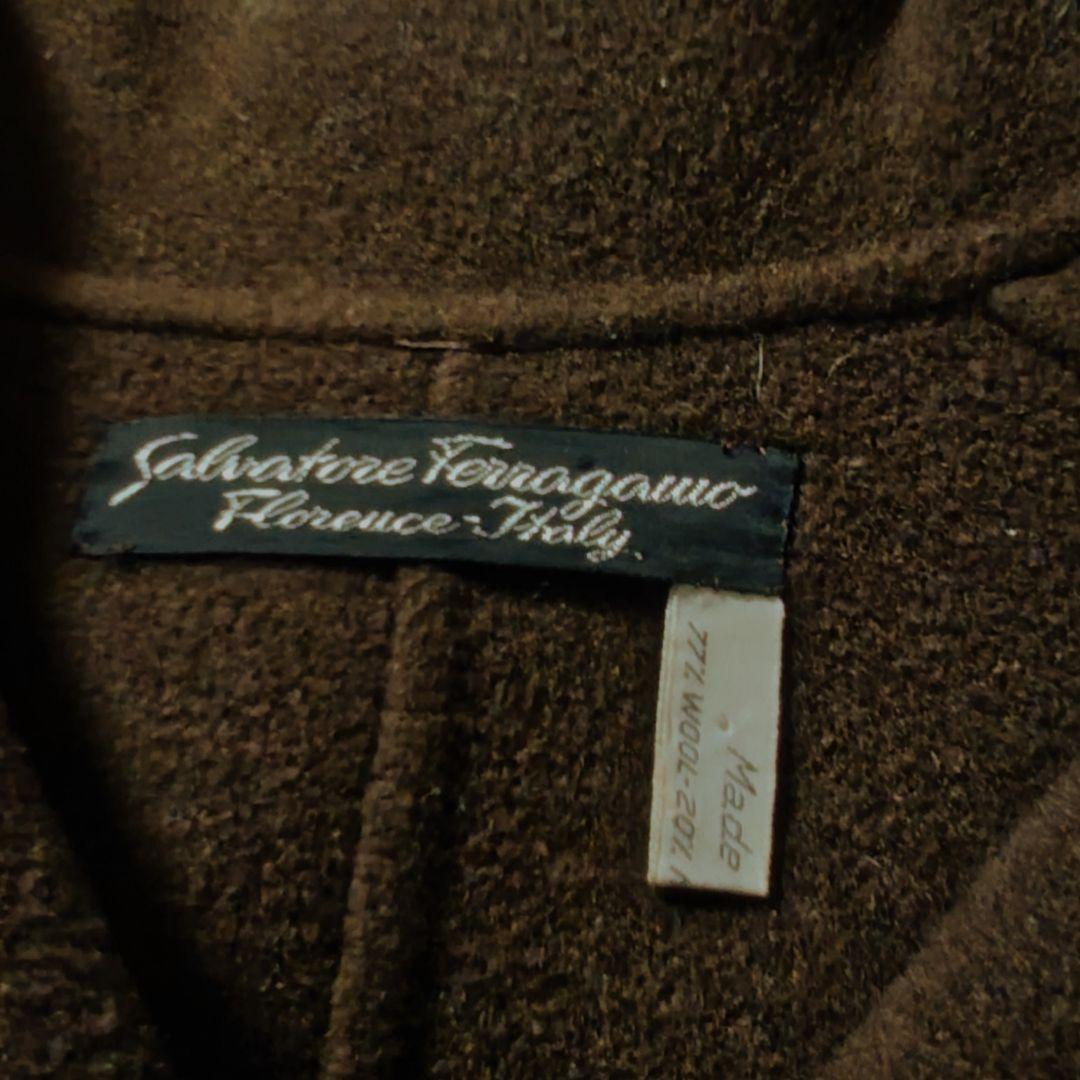 そら美品 Salvatore Ferragamo ロングチェスターコート