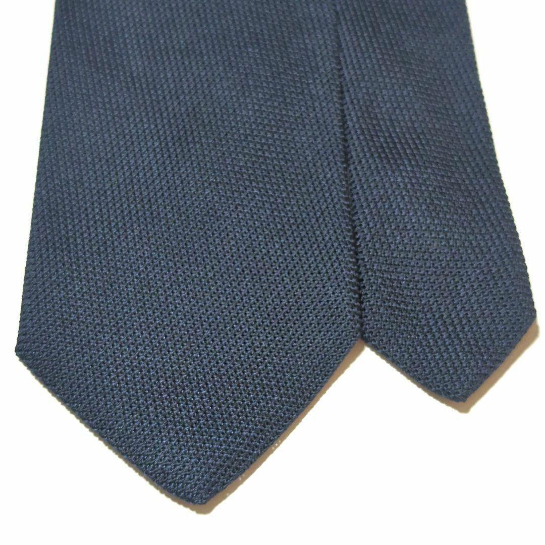 美品 マリネッラ ネクタイ ソリッド 無地 ハイブランド 高級シルク 光沢感 紺