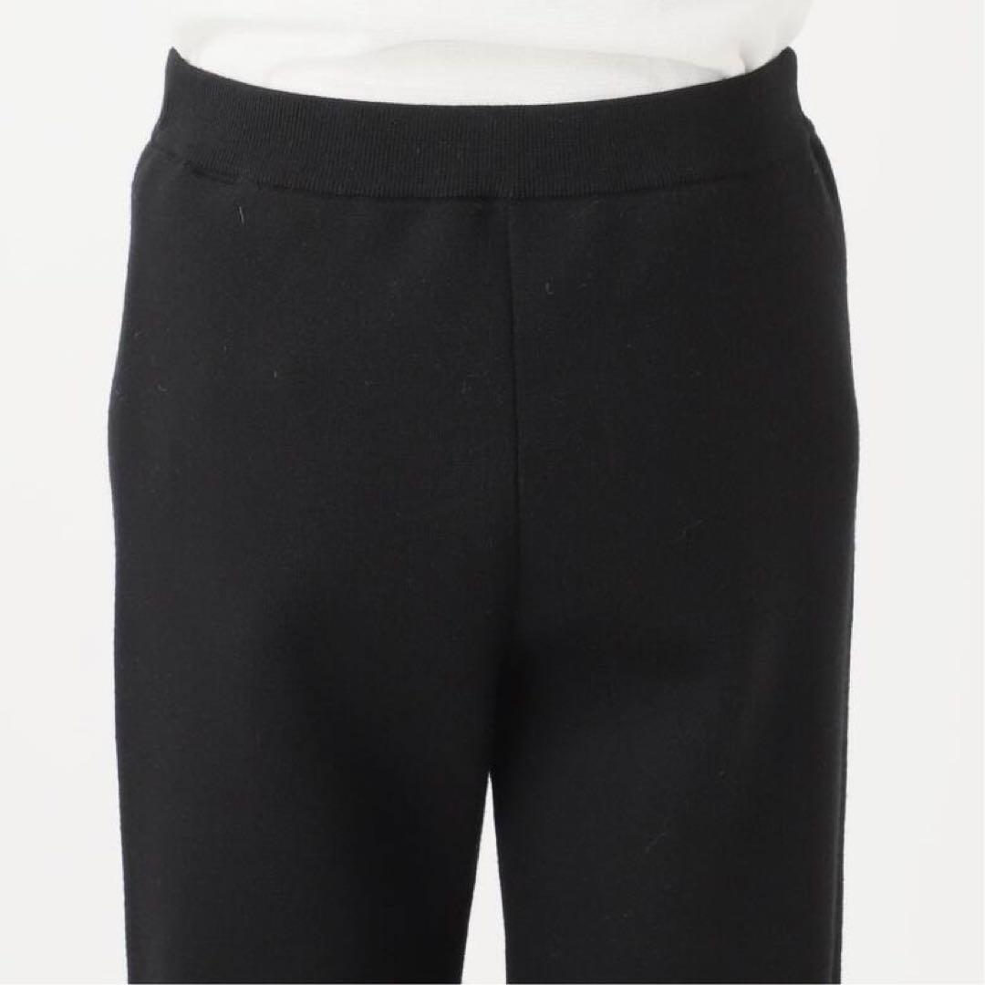 【 R'IAM PLAGE】スリットニットパンツ　36サイズ　クロ