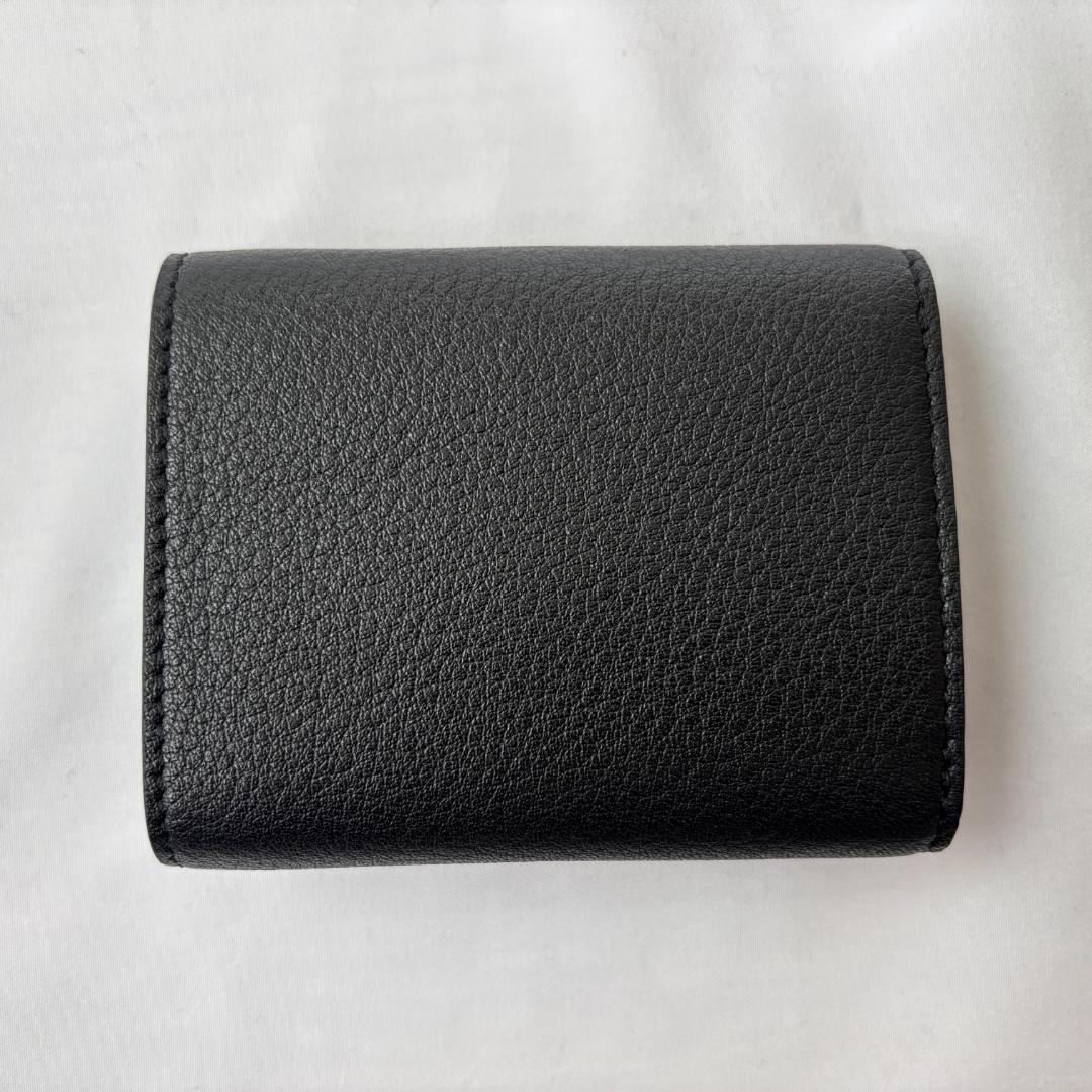 未使用 ディスコード ヨウジヤマモト 三つ折り財布 レザー コンパクト ブラック