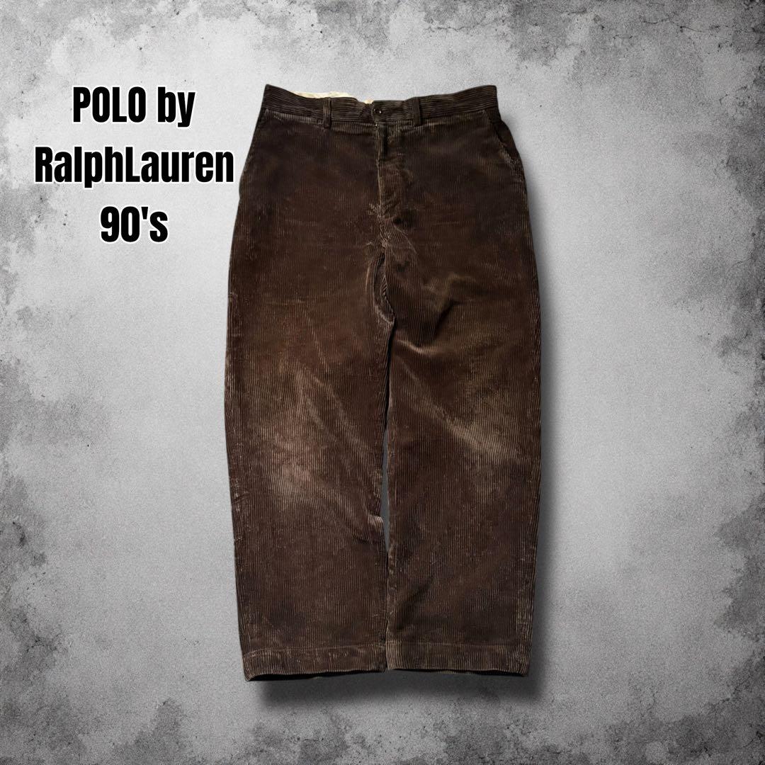 90s RalphLauren 太畝コーデュロイパンツ ヴィンテージ ポロコーズ