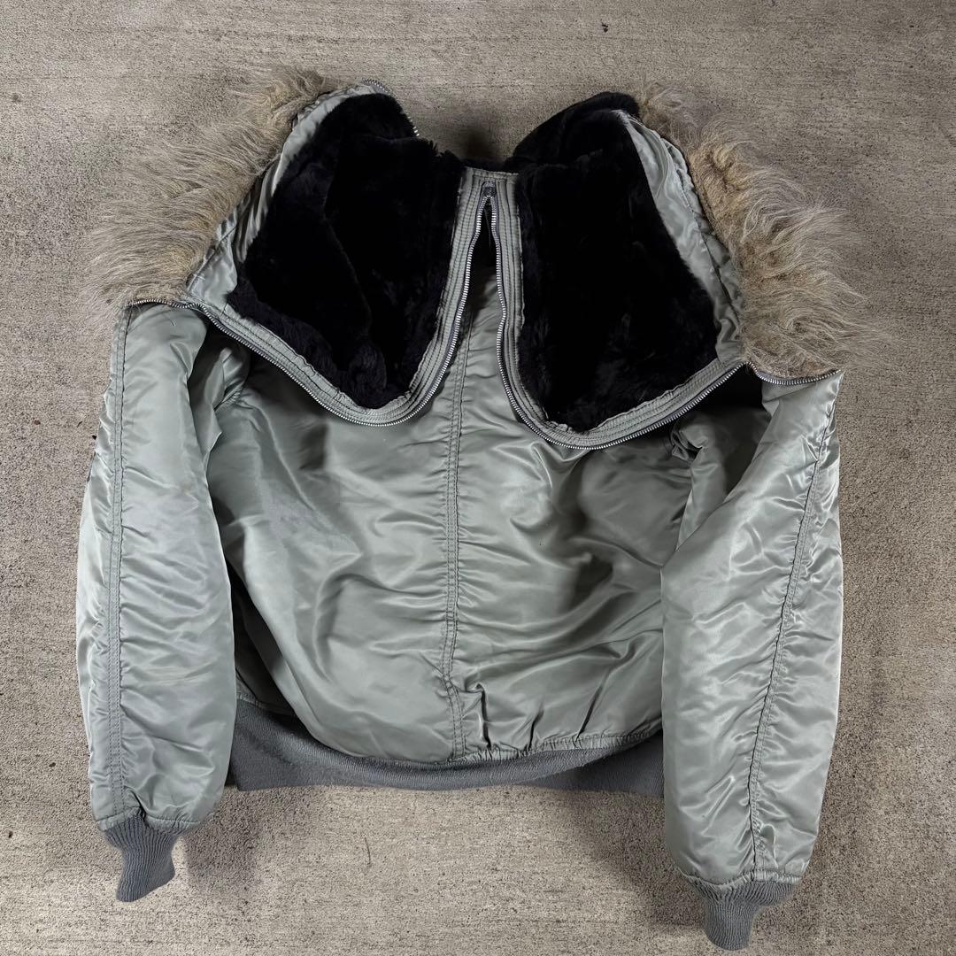 希少色　90s ALPHA N-2B アメリカ製　シルバー　アルファ　黒タグ