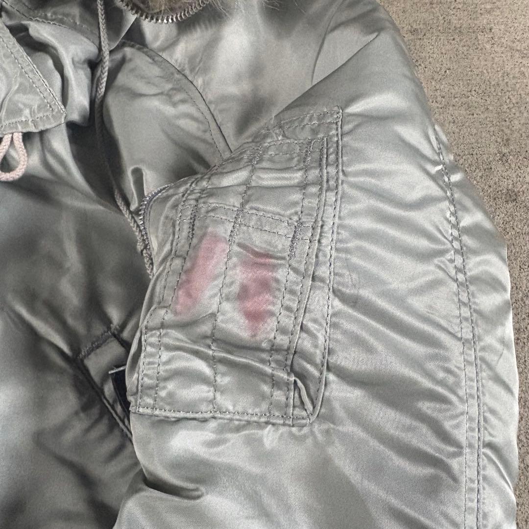 希少色　90s ALPHA N-2B アメリカ製　シルバー　アルファ　黒タグ