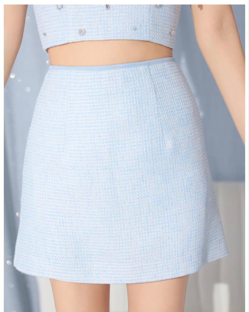 【 ROBE de FLEURS 】ライトブルー ドレス