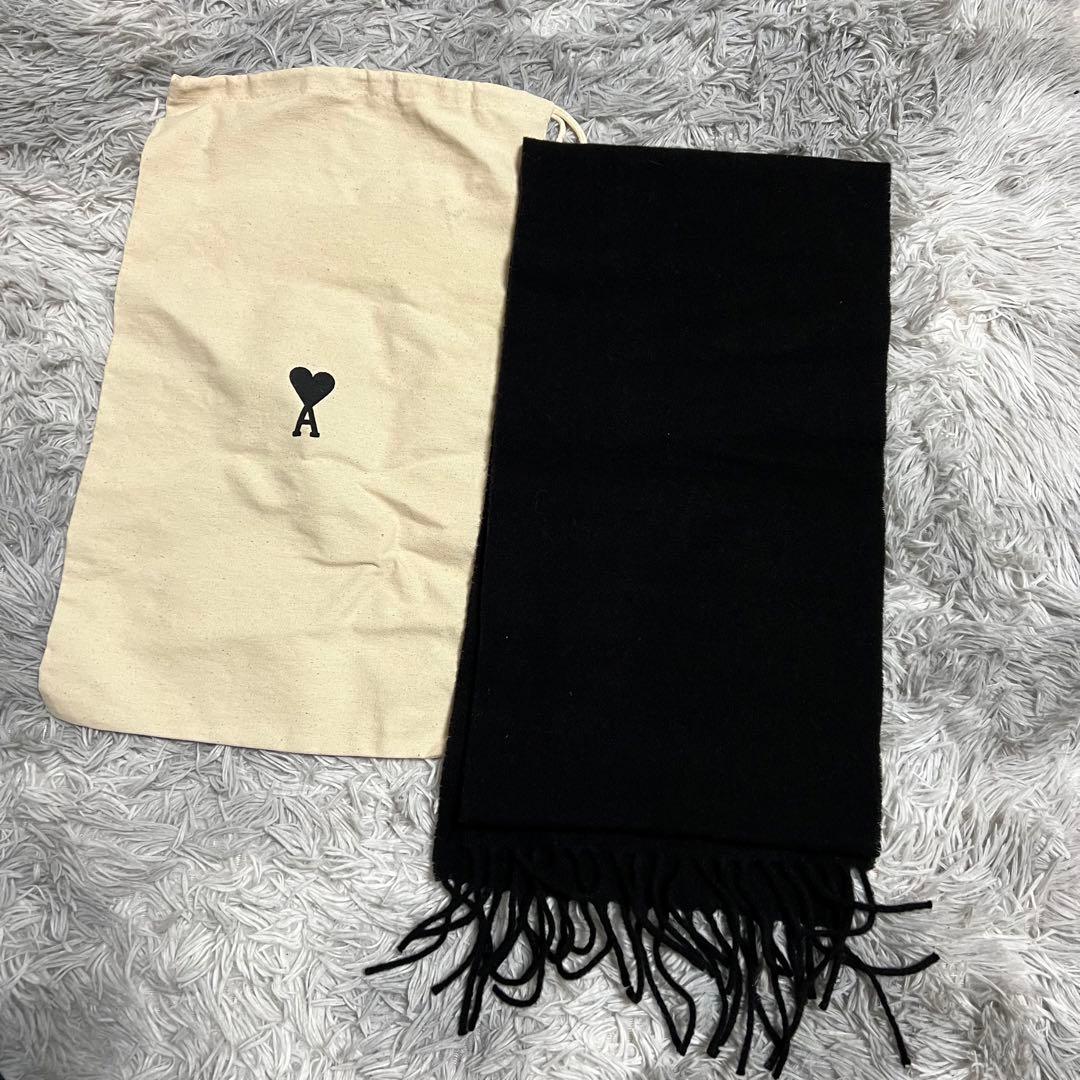 AMI DE COEUR ウールフリンジスカーフ ブラック　27500円　完売