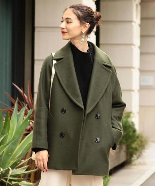 美品　B＆Yユナイテッドアローズ HAMILTON WOOL MIX Pコート