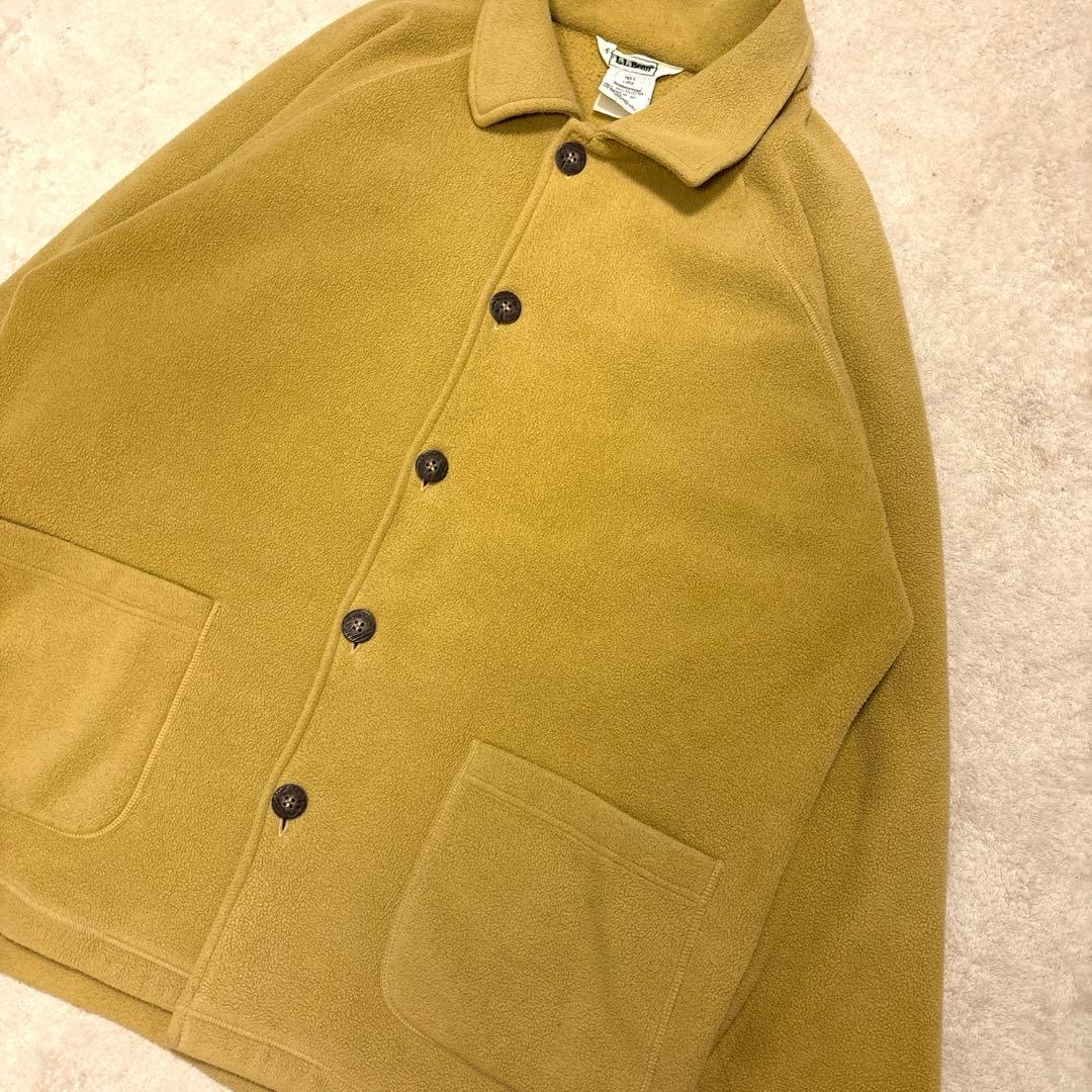美品⭐️L.L.BEAN ボア フリース カバーオール　キャメル　Lサイズ