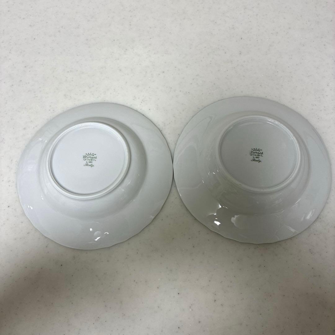 【美品】リチャードジノリ　ベッキオホワイト　スープ皿2枚