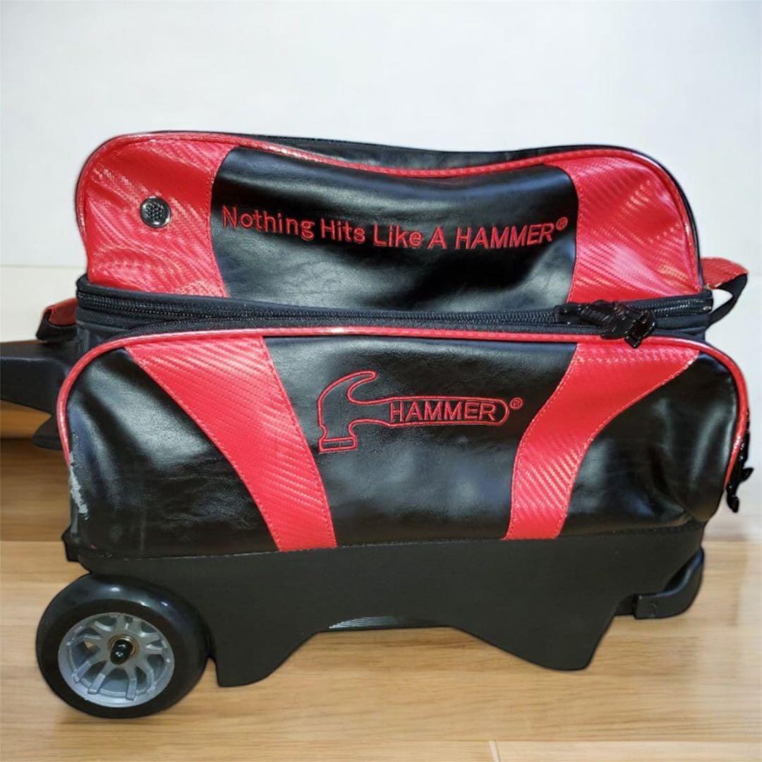 【HAMMER・中古】ボーリングキャリー バッグ 2ボール+ボール１個