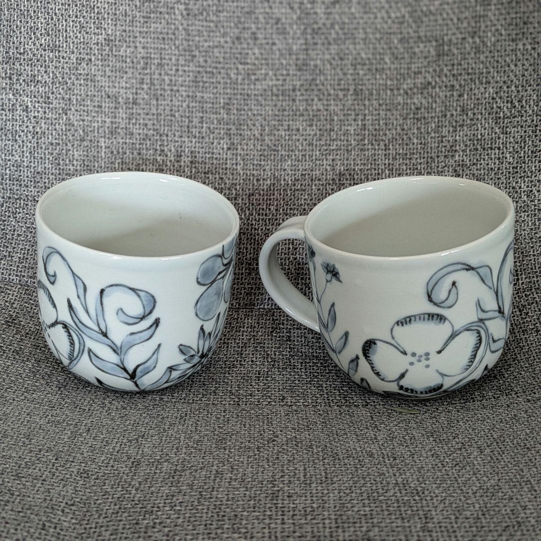 内村七生　ボタニカル　マグカップと長角平皿　2セット