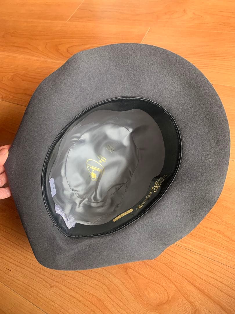 Borsalino ボルサリーノ★グレー★サイズ62★ウールハット★銀座トラヤ