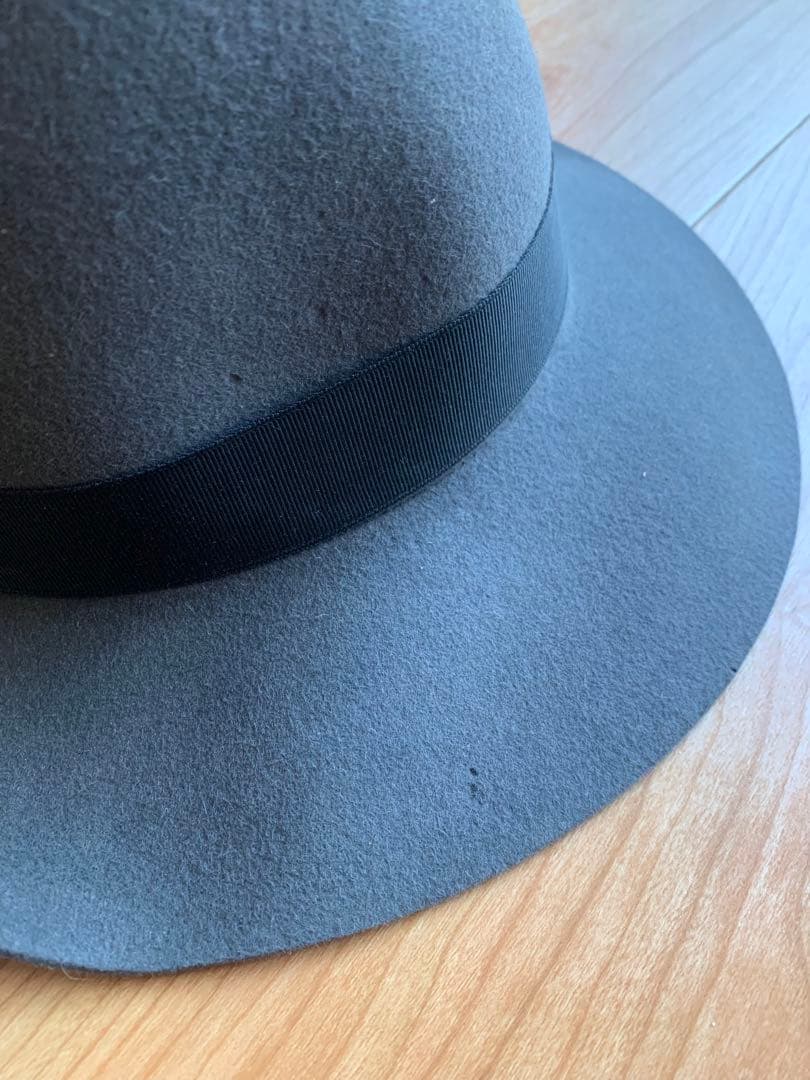 Borsalino ボルサリーノ★グレー★サイズ62★ウールハット★銀座トラヤ