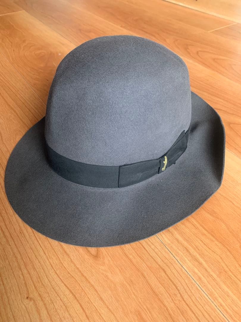 Borsalino ボルサリーノ★グレー★サイズ62★ウールハット★銀座トラヤ