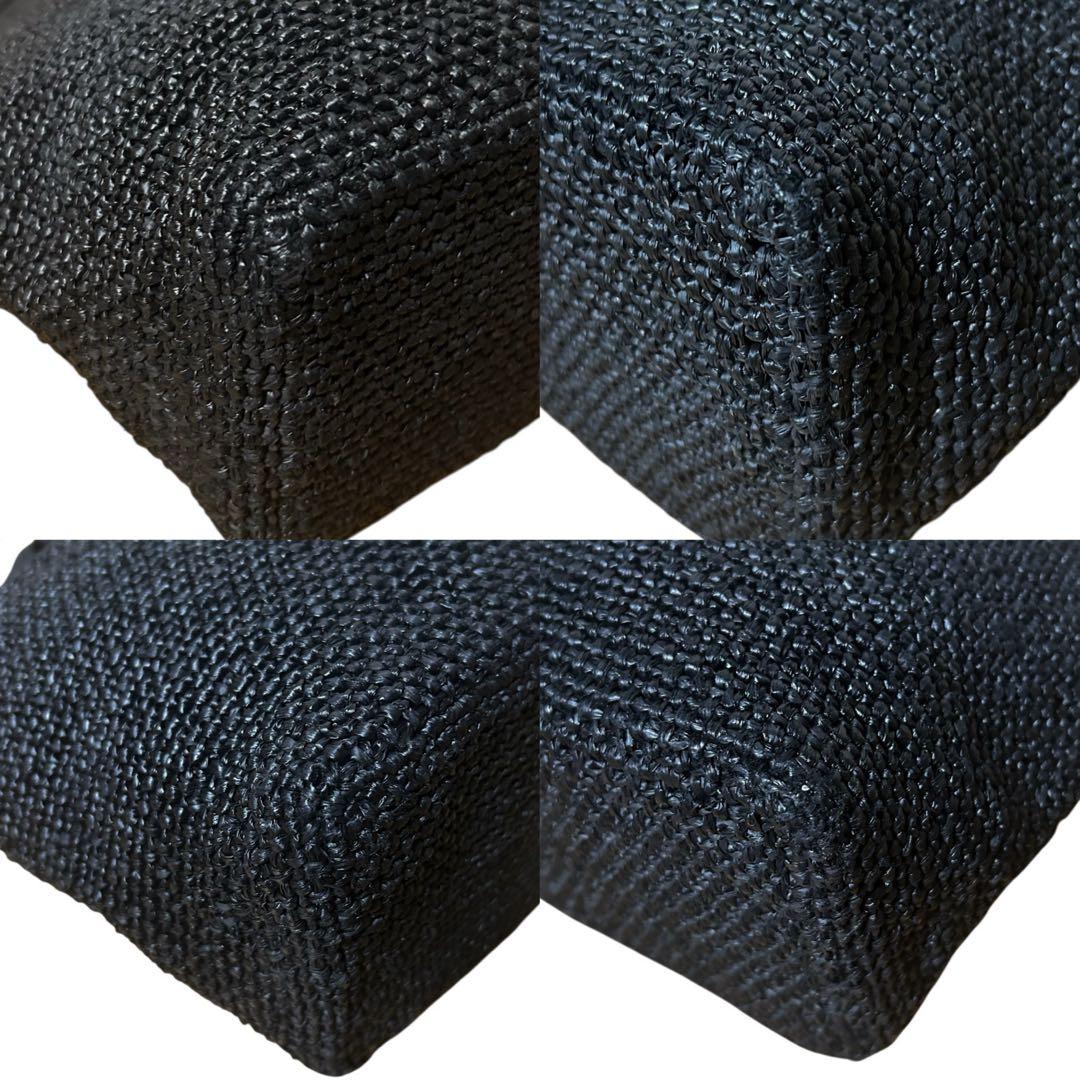 美品　ヘレンカミンスキー　かごバッグ　ラフィア　A4可　ブラック　レディース　夏