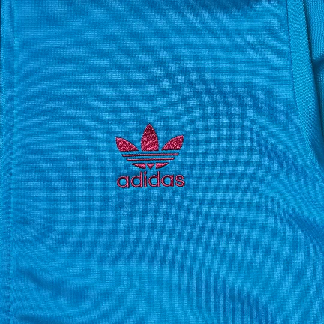 【激レア】adidasファイヤーバードトラックジャケット青/ピンクMレトロ古着