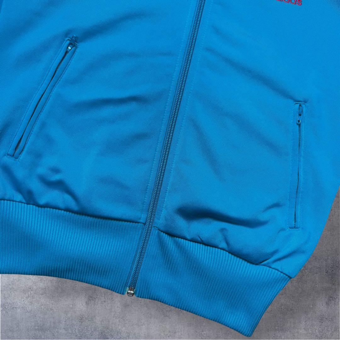 【激レア】adidasファイヤーバードトラックジャケット青/ピンクMレトロ古着