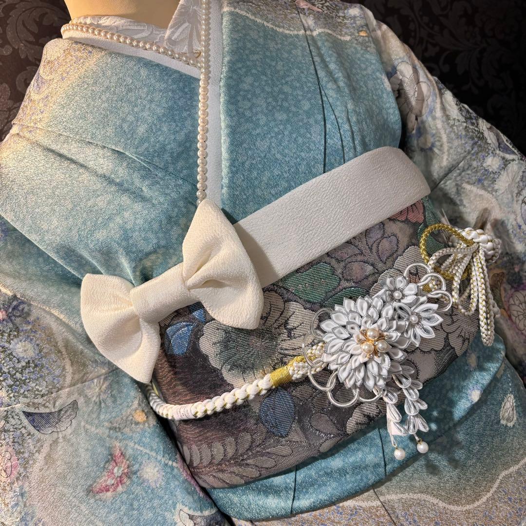 美品　辻ヶ花　銀通し　花絞り　暈し　逸品　振袖　フルセット 振り袖