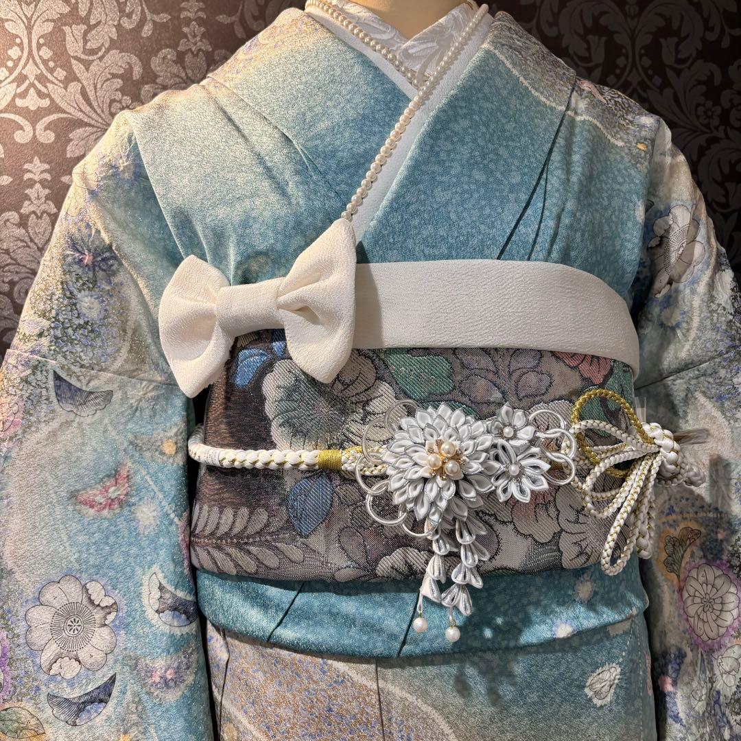 美品　辻ヶ花　銀通し　花絞り　暈し　逸品　振袖　フルセット 振り袖