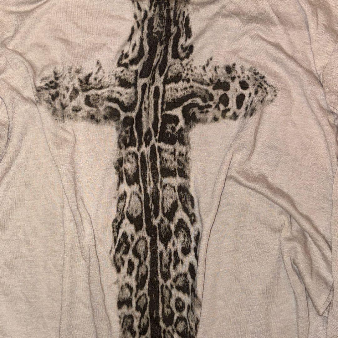 トップス 14th addiction leopard back cross long T