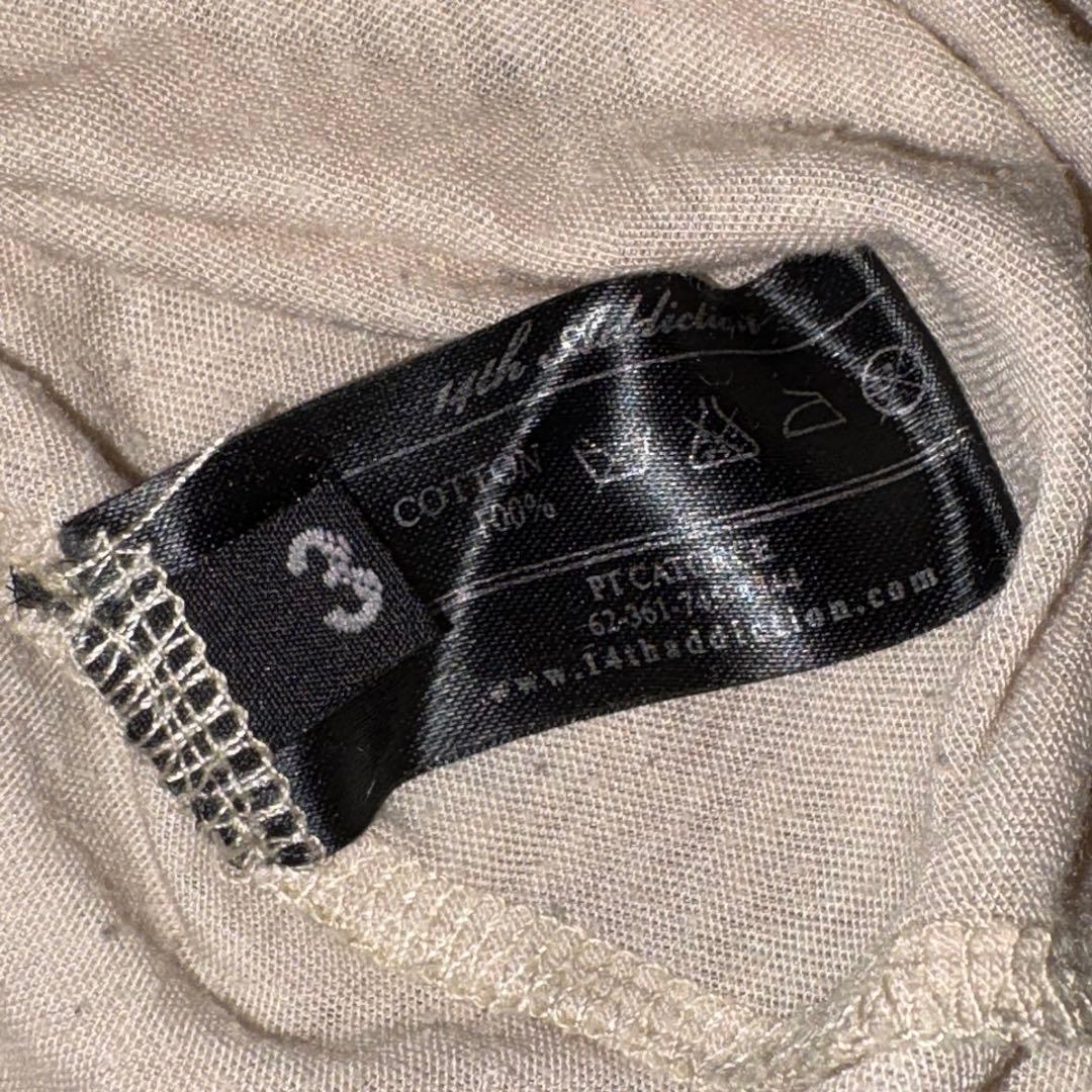 トップス 14th addiction leopard back cross long T