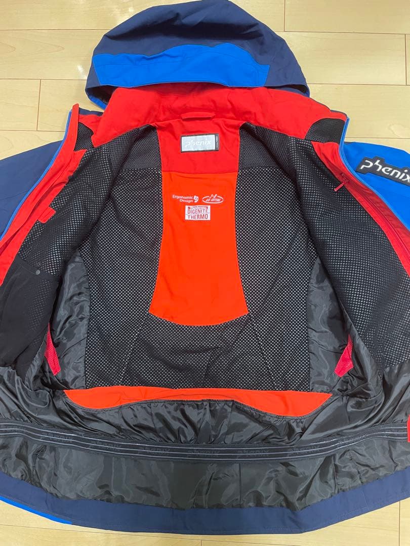 【美品】phenix スキーウェア 男性用　ブルー/ネイビー　Mサイズ