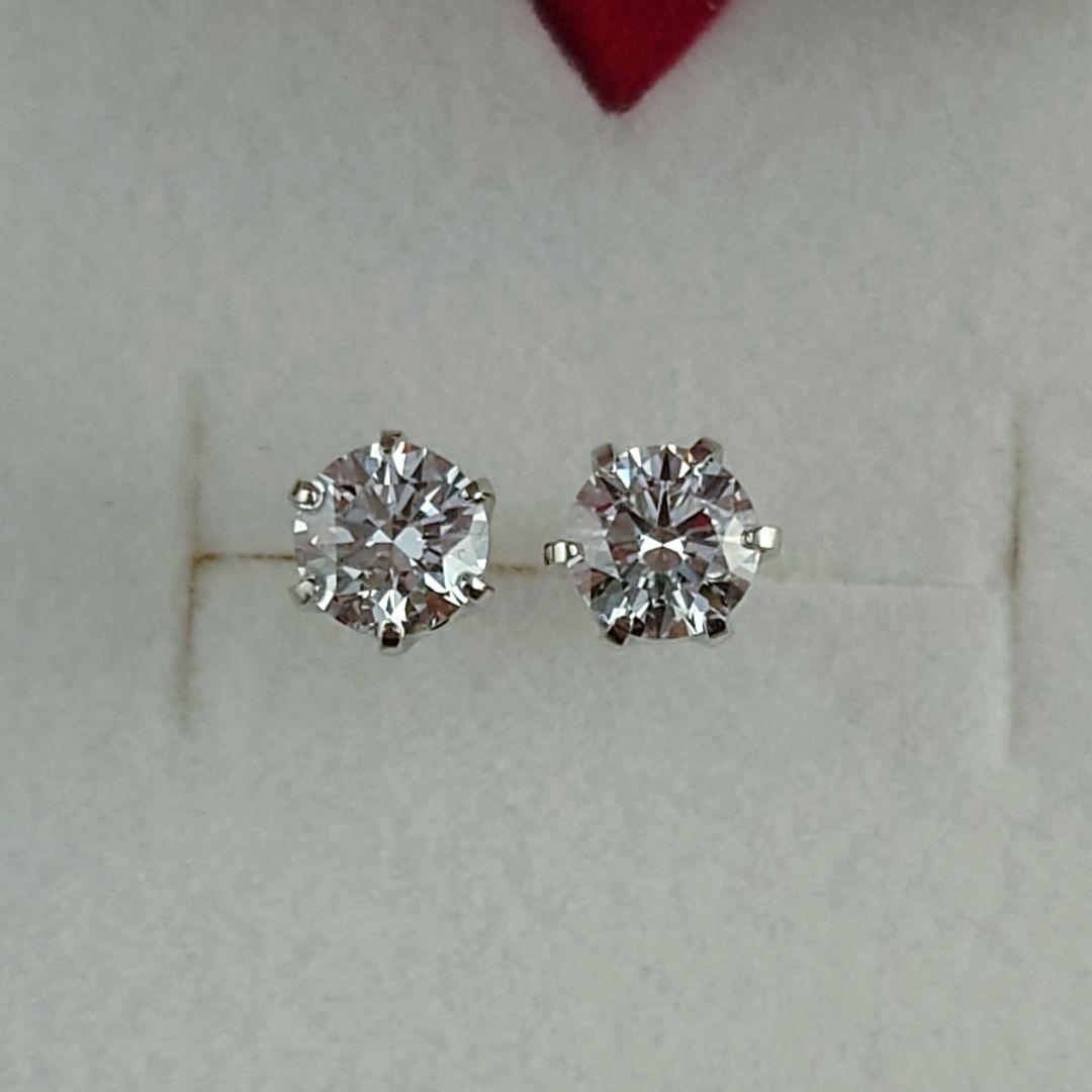 専用　Ptダイヤモンドピアス プラチナ ダイヤ 鑑定書付き 一粒石