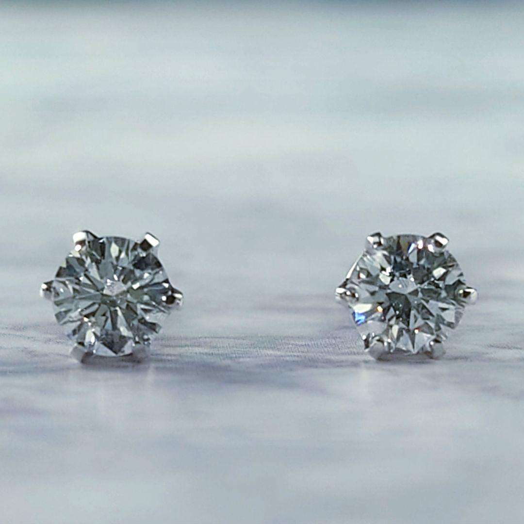 専用　Ptダイヤモンドピアス プラチナ ダイヤ 鑑定書付き 一粒石