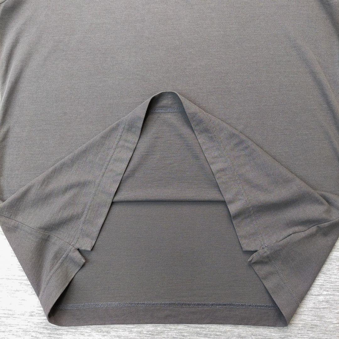 【極美品】ザノーネ ICE COTTON ポロシャツ 46/М 綿 カーキグレー