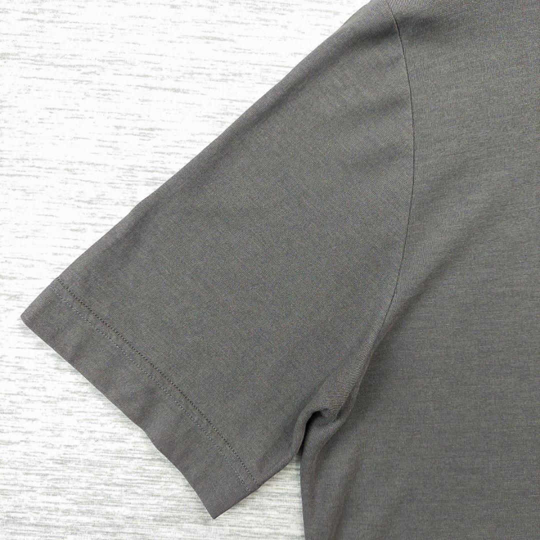 【極美品】ザノーネ ICE COTTON ポロシャツ 46/М 綿 カーキグレー