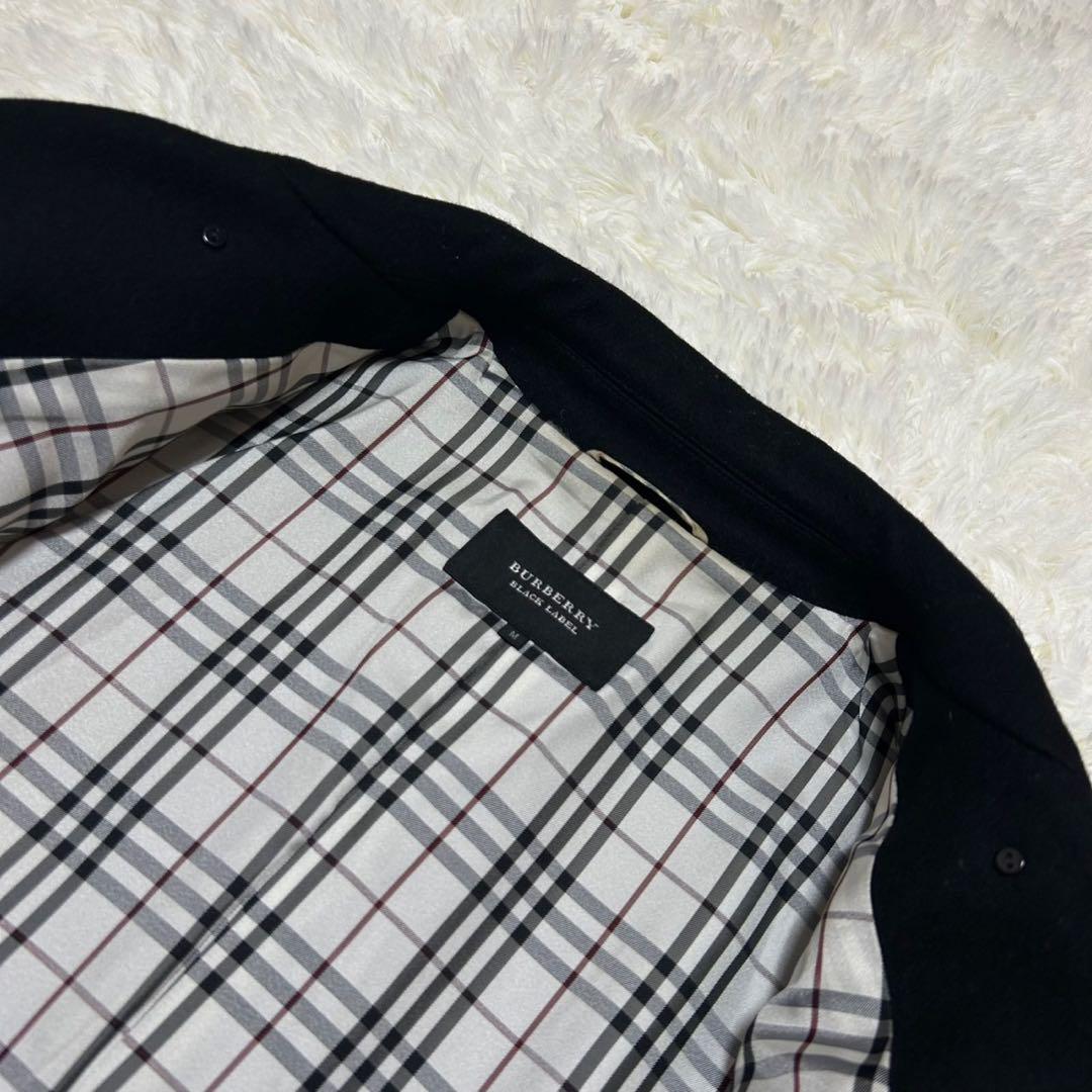 【美品/M】バーバリーブラックレーベル ピーコート ウールコート ノバチェック