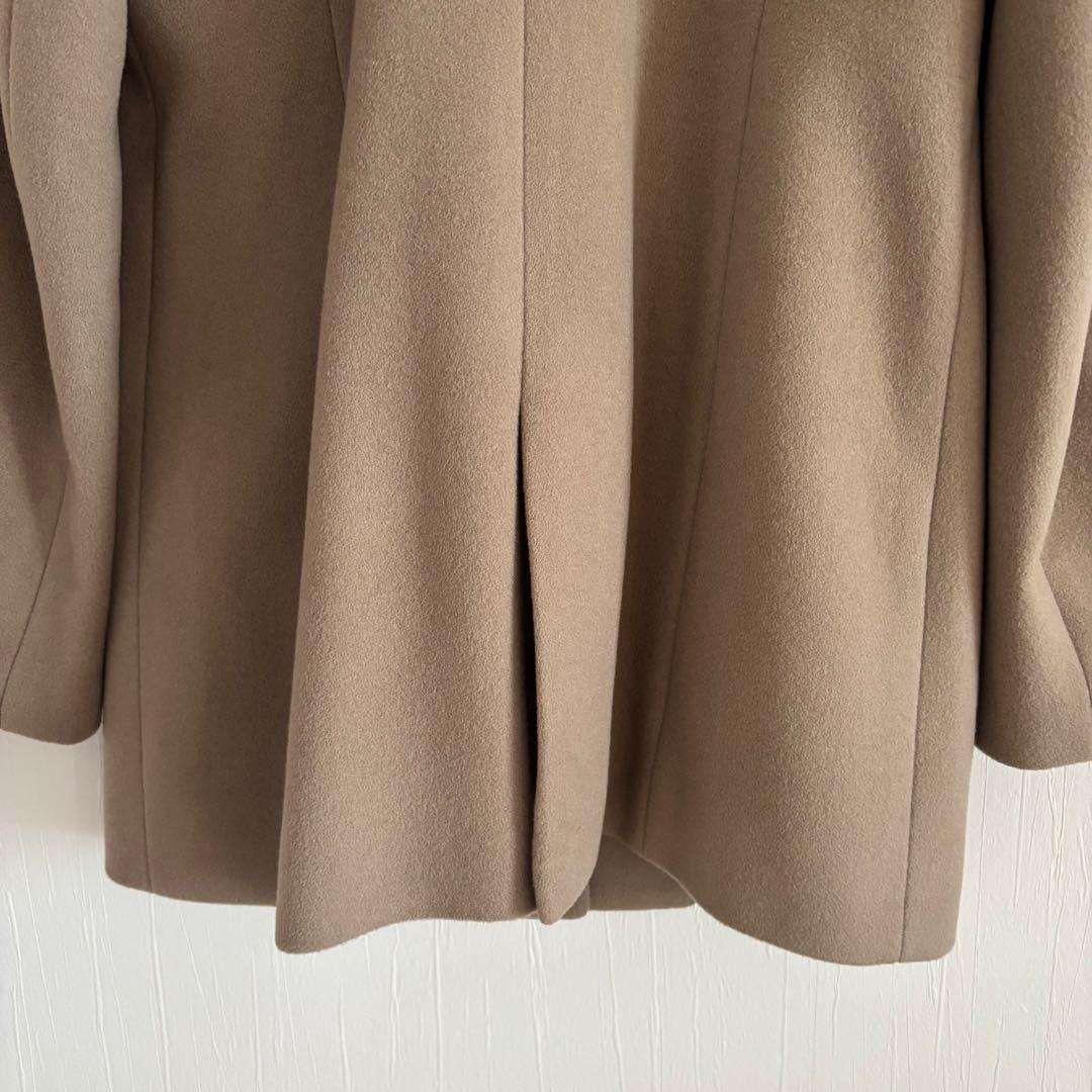 アマカ ステンカラーコート ウールカシミア混　ベージュ　綺麗め　Mサイズ