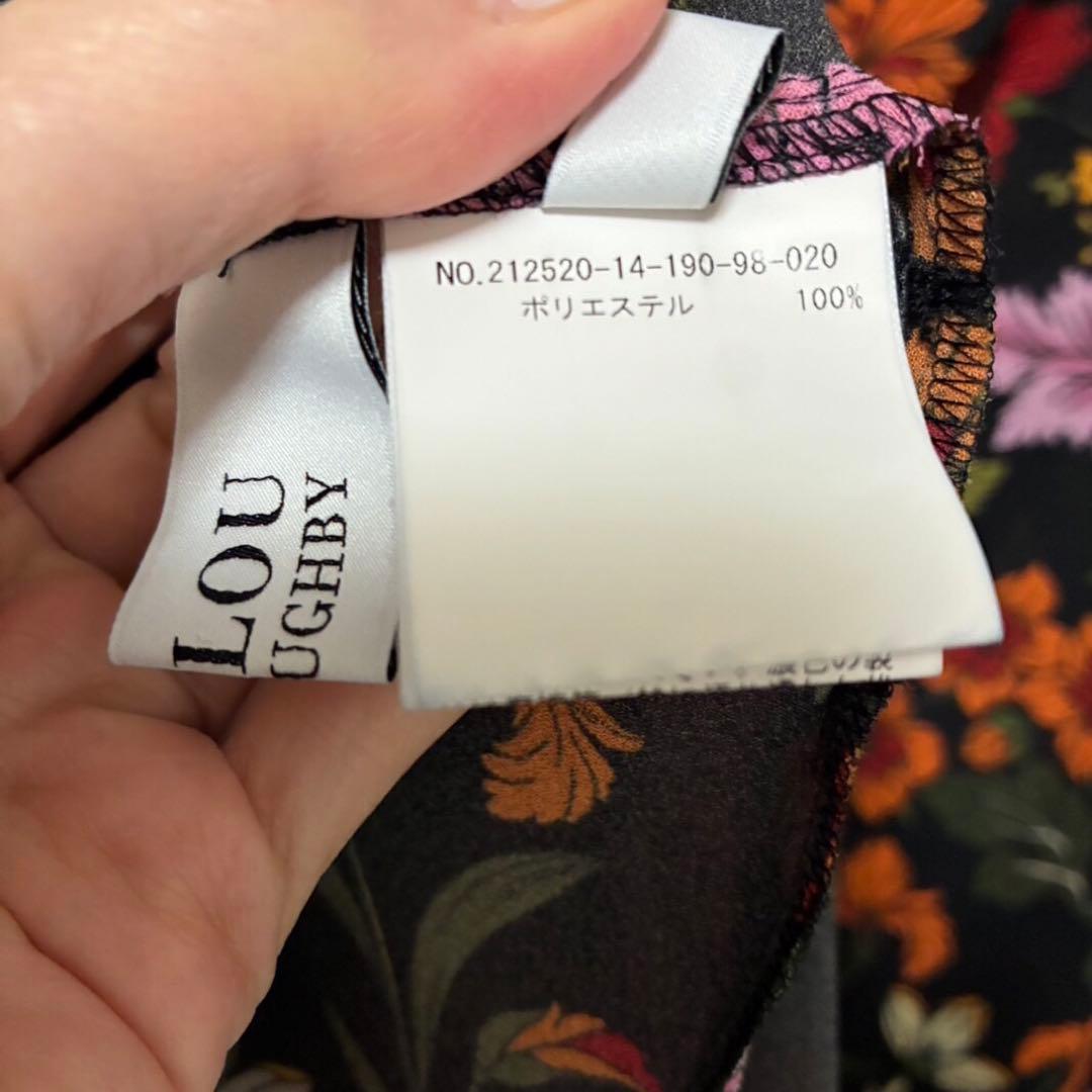 ◎美品★破格★シンメトリーフラワープリントワンピース