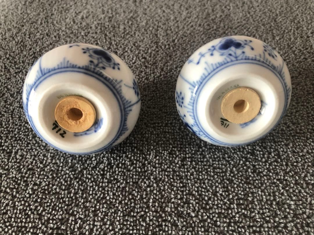 ロイヤルコペンハーゲン ブルーフルーテッド ハーフレース ソルト&ペッパー