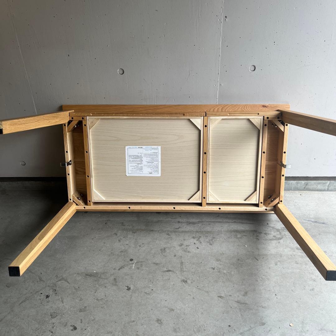 美品★無印 無垢材デスク（引出付）・オーク材