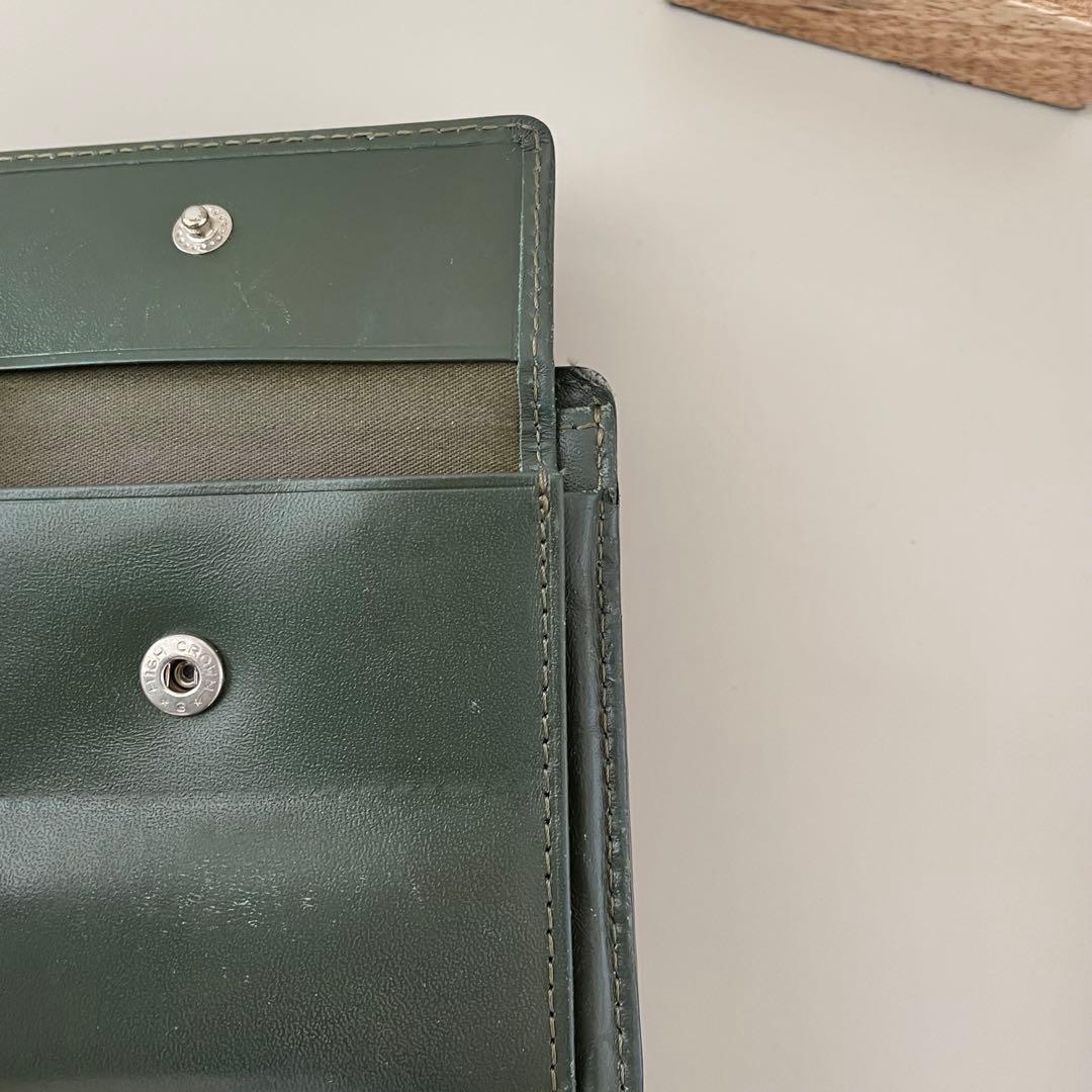 j*w様 vivienne westwood ダークグリーン レザー 二つ折り財