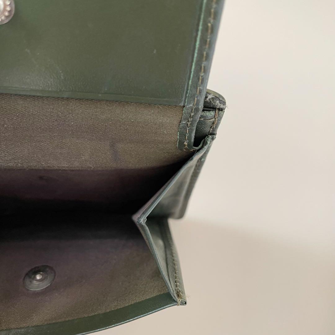 j*w様 vivienne westwood ダークグリーン レザー 二つ折り財