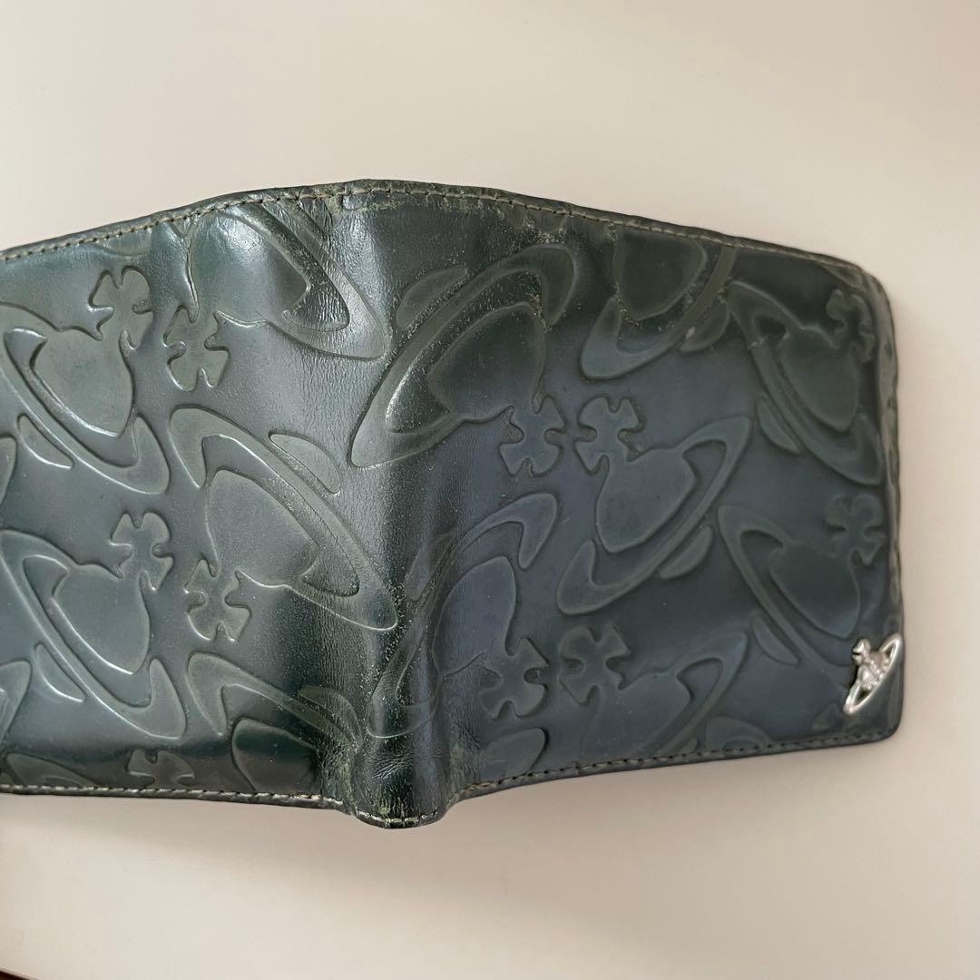 j*w様 vivienne westwood ダークグリーン レザー 二つ折り財