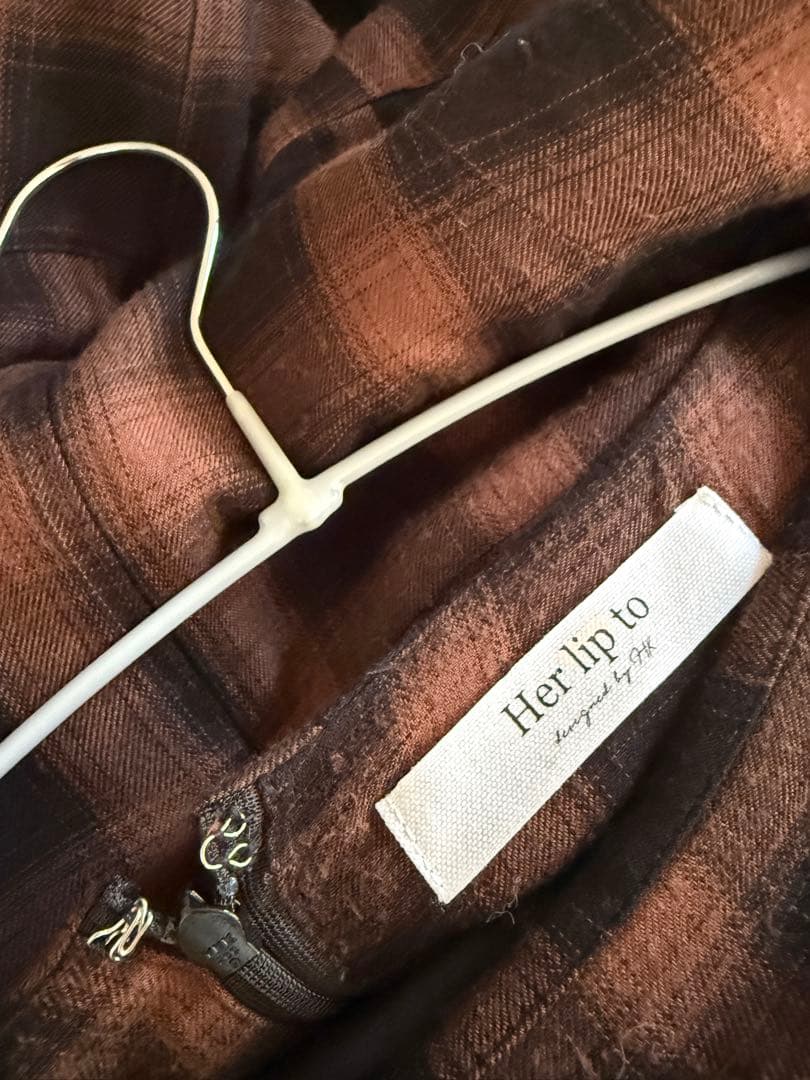 ワンピース Her lip to Roanne Over Check Dress