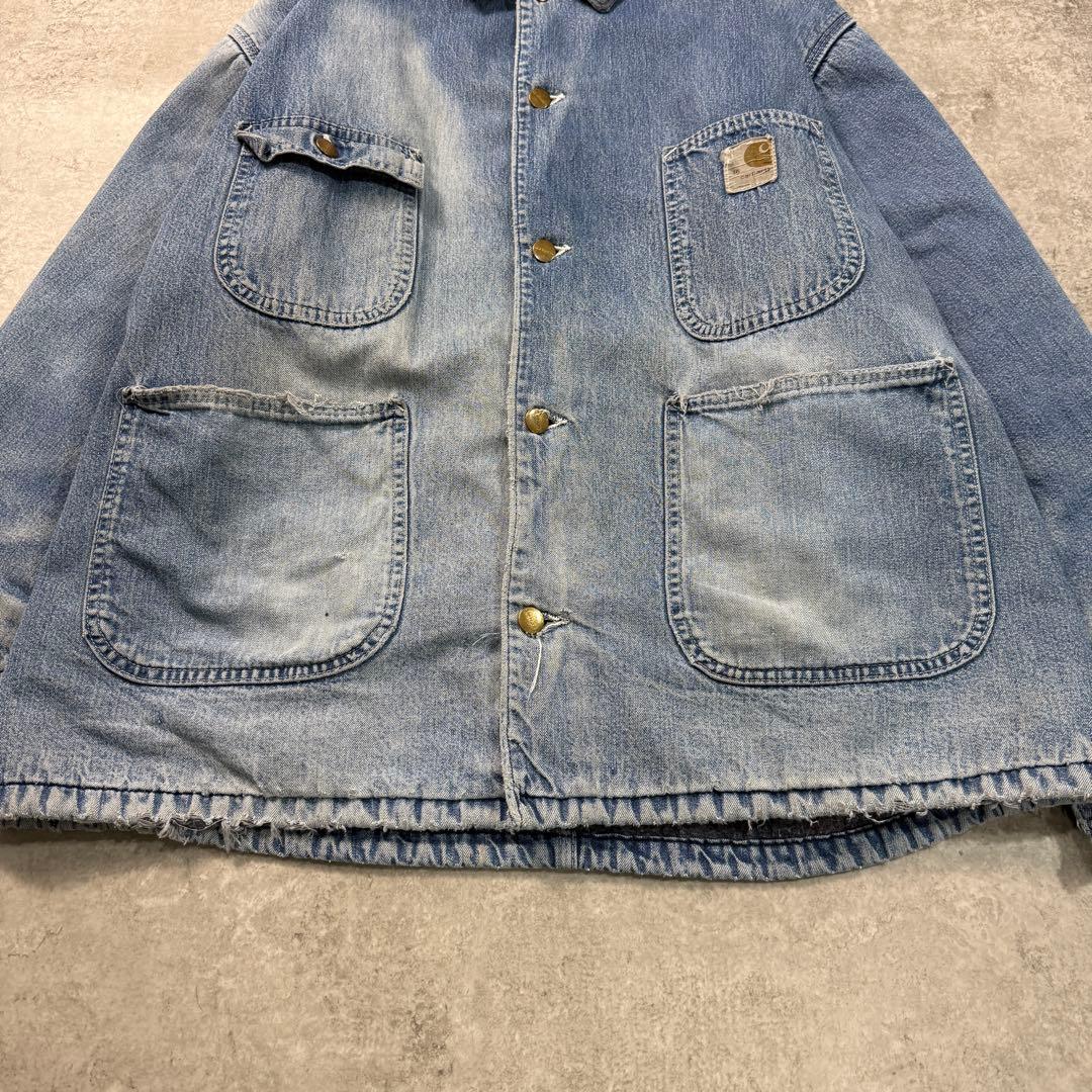 超希少60s■カーハート【L】チョアコート カバーオール デニム ヴィンテージ