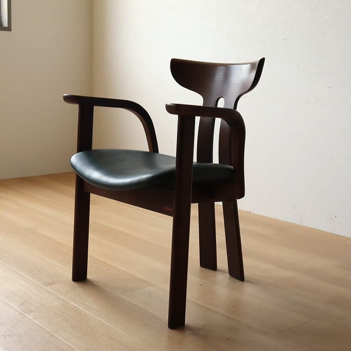 アンティーク 飛騨の家具 シラカワ ポロックチェア アームチェア ナラ材