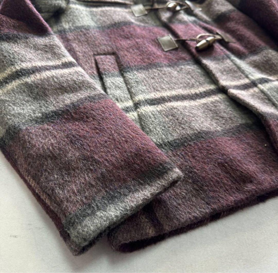 ☆ Herno チェック柄 シャギーニット 中綿 ジャケット 48 アウター