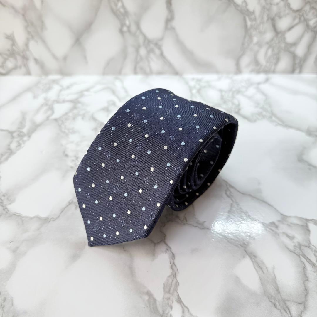✨極美品✨ 現行 LOUISVUITTON ネクタイ シルク100% モノグラム
