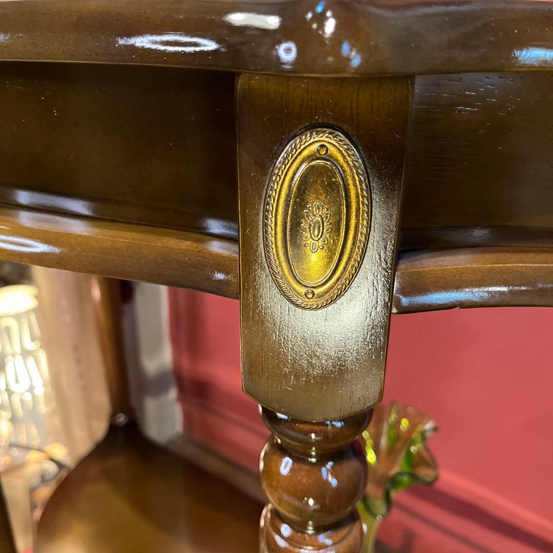 りおりおアンティークPT ハーフラウンドアクセントコンソールキャビネット